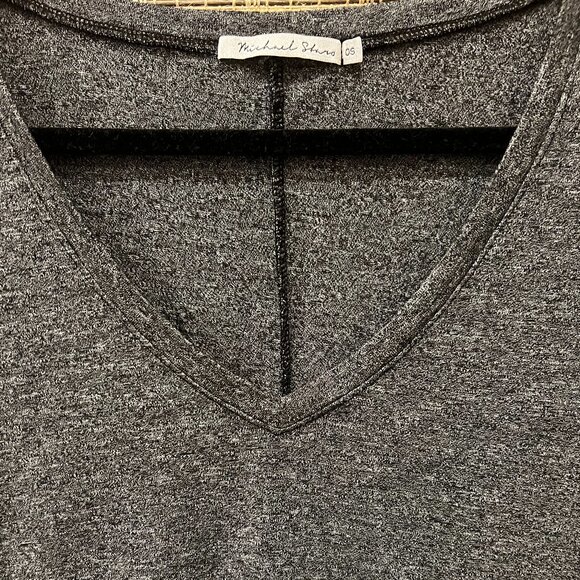 Michael Stars V Neck Color: Heathered Black - Picture 2 of 5